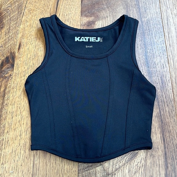 Katie J NYC Girl’s Black Top Size S - Picture 1 of 4